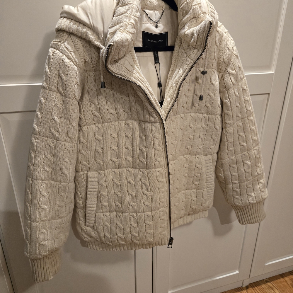 Brand New With Tags BCBGMaxazaria Knit Puffer Jacket